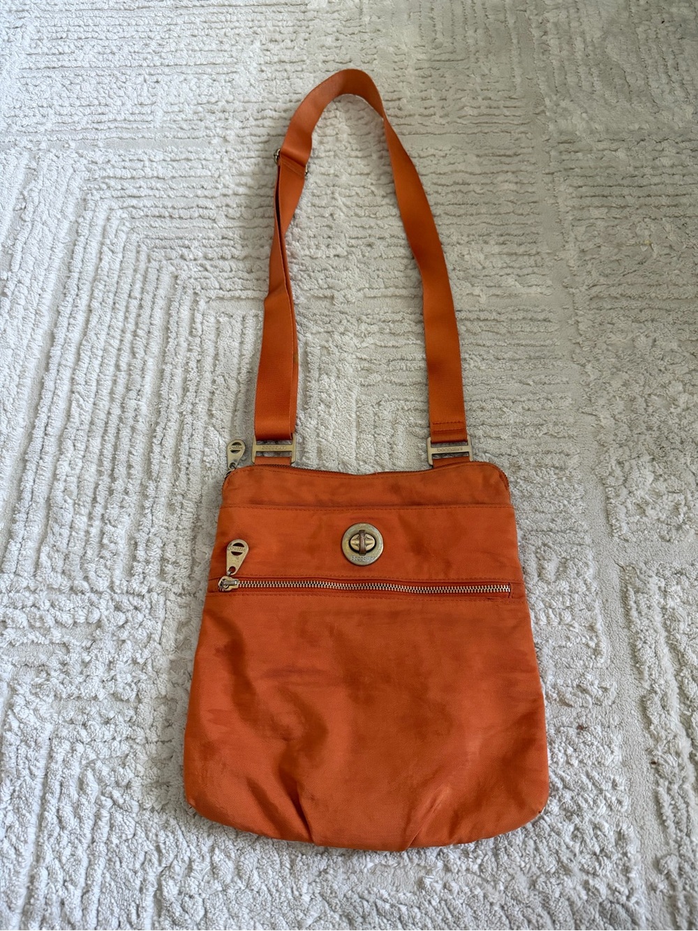 Baggallini Nylon Orange Crossbody Shoulder Bag